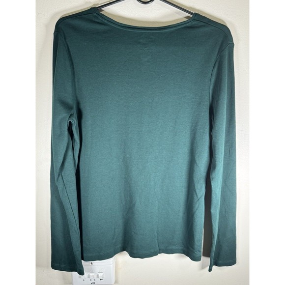 Croft and Barrow Women MED Hunter Green Holiday Bling Christmas Tree  T-Shirt. - Picture 5 of 6